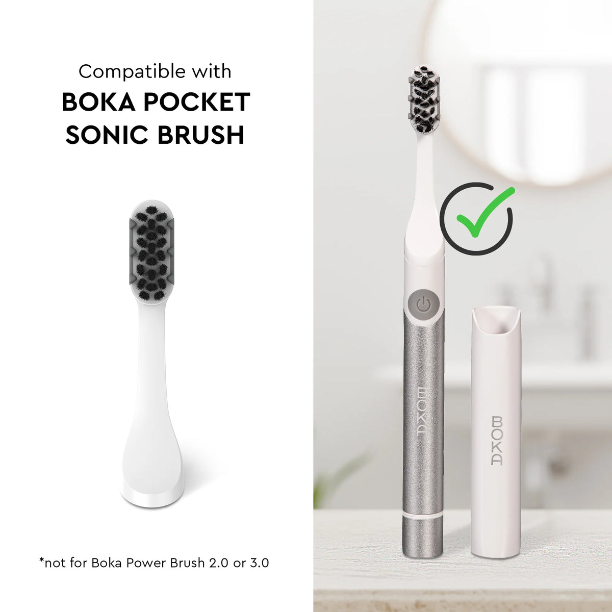 Boka Pocket Electric Toothbrush Replacement Heads 2-Pack